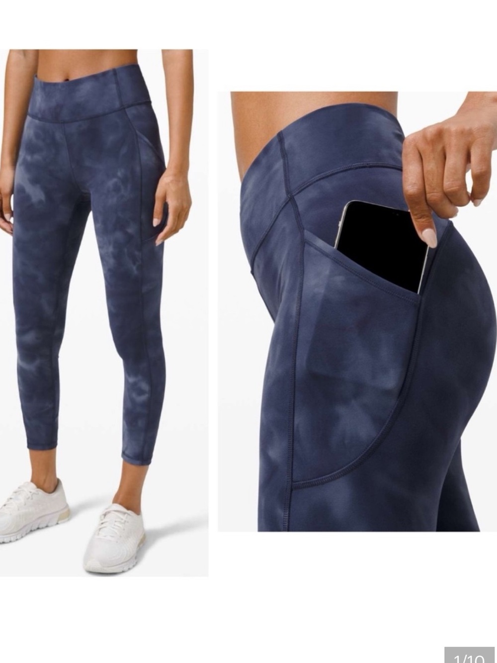 lululemon athletica Navy Tie-Dye High-Rise Leggings - Picture 1 of 1